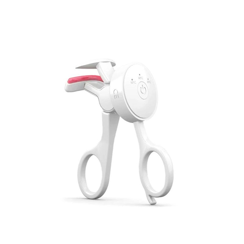Electric heated eyelash curler, won't pinch, naturally curls and holds for a long time, rechargeable, pink and blue color.